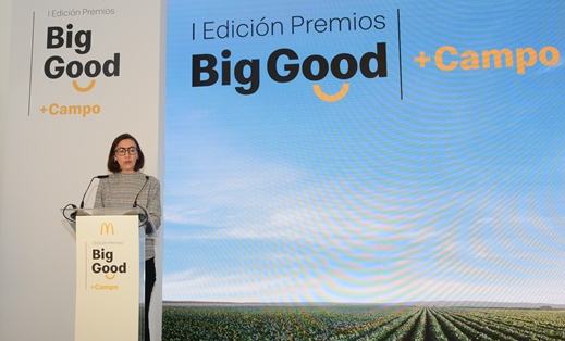 La secretaria general de Recursos Agrarios y Seguridad Alimentaria, Ana Rodríguez, inaugura el acto de entrega de los premios Big Good  