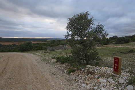 The route passes by the ruins of a tinada (agricultural building)