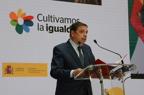 Hoy, en la inauguración de la jornada “Cultivamos la igualdad” 