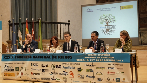 En la inauguración del Congreso Nacional de Riegos en Úbeda (Jaén) 